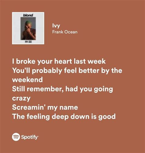Frank Ocean Good Relationship Quotes Pretty Lyrics Just Lyrics