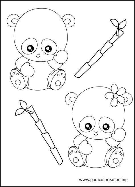Los mejores Dibujos de Osos Panda para Colorear Imprimir y Pintar 🐼