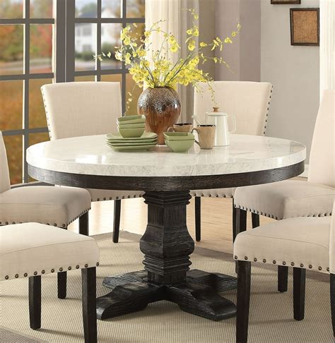 Made from wood, marble, glass or fabric. Top 30 of Dining Tables with White Marble Top