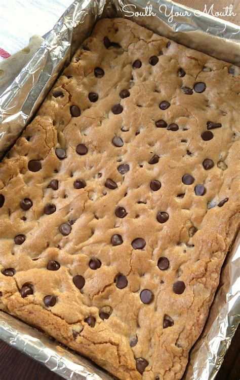 South Your Mouth Chewy Chocolate Chip Cookie Bars