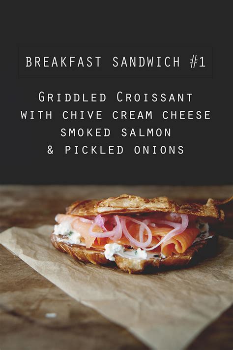 This is a simple breakfast for a lazy sunday, when you don't feel like cooking. GRIDDLED CROISSANT // A MONTH OF BREAKFAST SANDWICHES ...