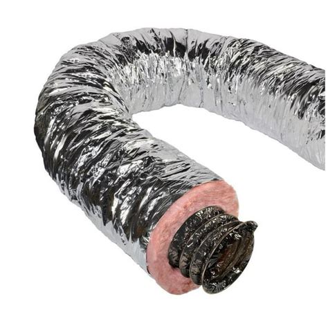 Master Flow 14 In X 25 Ft Insulated Flexible Duct R6 Silver Jacket