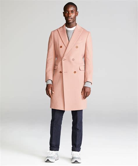 Italian Wool Cashmere Double Breasted Topcoat In Pink Todd Snyder