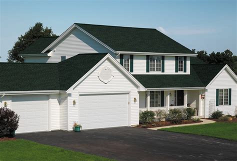 Hi maria i need help deciding a roof color we have a brick house orange red color brick with siding on the peak in the front and on the two ends of our home. GAF Timberline Natural Shadow Hunter Green House - Code ...