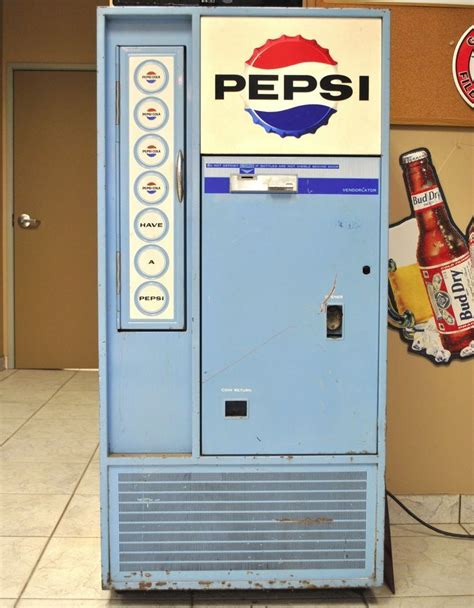 Vintage Pepsi Cola Soda Pop Vending Machine Vendorlator Pepsi Cola