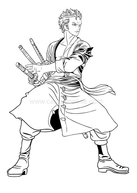 Printable Roronoa Zoro Coloring Pages Anime Coloring Pages