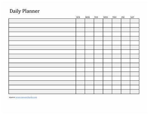 Free Excel Planner Templates