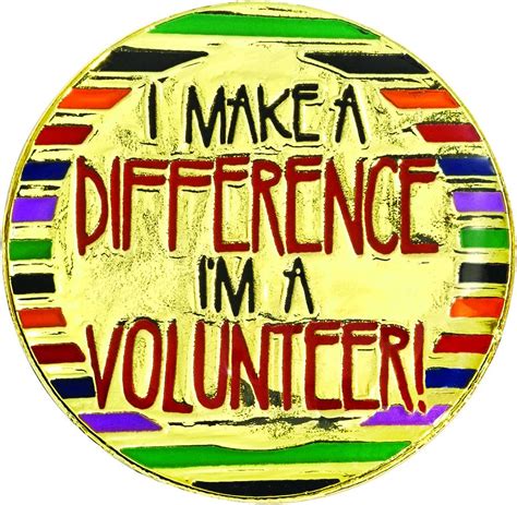 I Make A Difference Im A Volunteer Appreciation Award Gold Lapel Pins