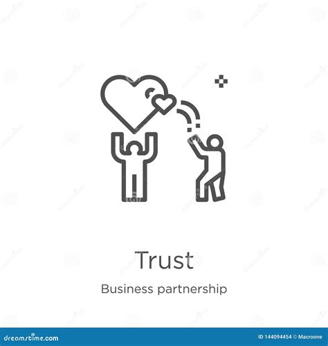 Trust Icon Vector From Business Partnership Collection Thin Line Trust