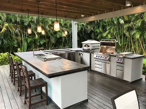 Simple Contemporary Outdoor Kitchen With New Design All Home Decor Ideas