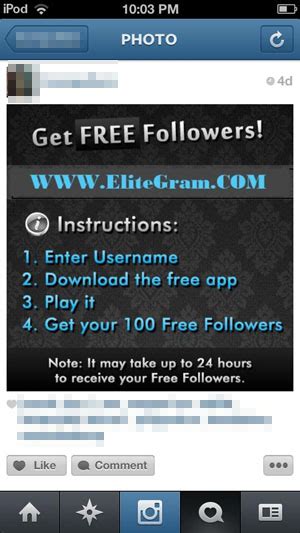 Get Free Followers On Instagram Get Free Malware Survey Scams