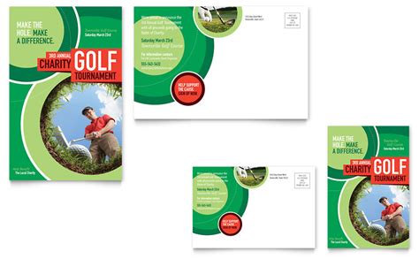 The perfect gift for golfers! Golf Tournament Postcard Template - Word & Publisher