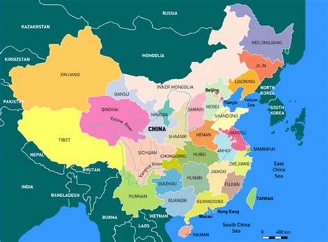 Karte China Provinzen Landkarte