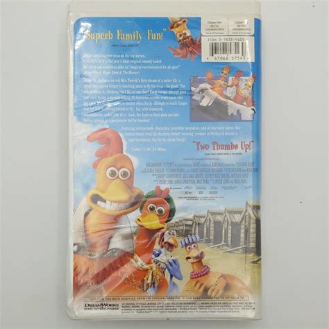 Chicken Run Vhs Dreamworks Clamshell Aardman Animation Mel Gibson Works Vhs Tapes