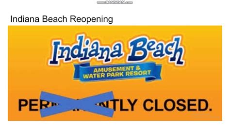 Indiana Beach Reopening 5 Parks Closing YouTube
