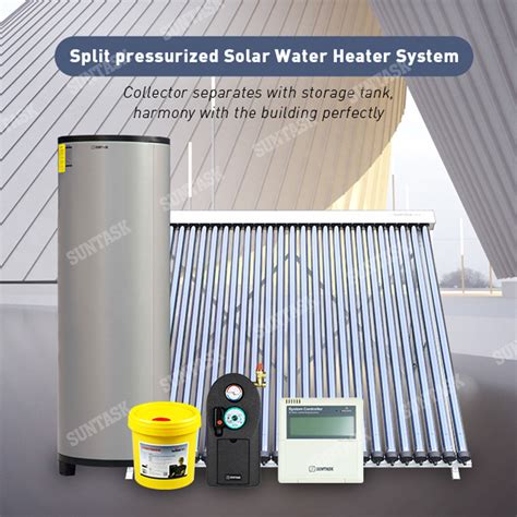 Flat Roof Solar Hot Water Heater System For Household Usage Sfcy