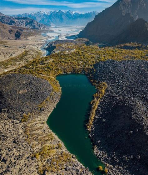 Pin By ─𝑉𝑂𝐺𝑈𝐸𝐹𝐼𝐿𝐸𝑆─ On ─travel─ Lake Gilgit Baltistan Aerial View
