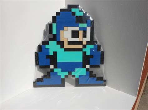 8 Bit Mega Man Wall Art Video Game Decor Eight Bit Wood
