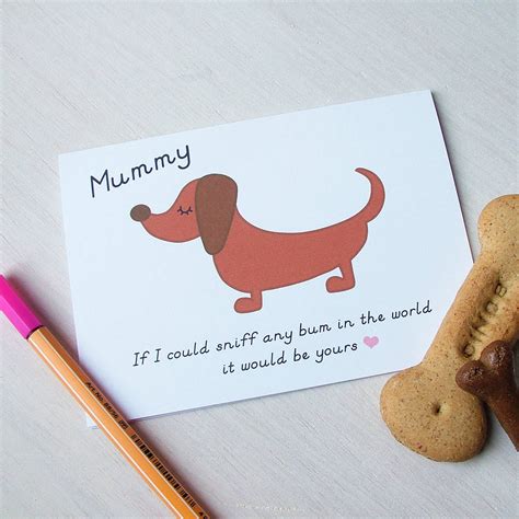 Funny Mothers Day Card From Your Dog By Hoobynoo