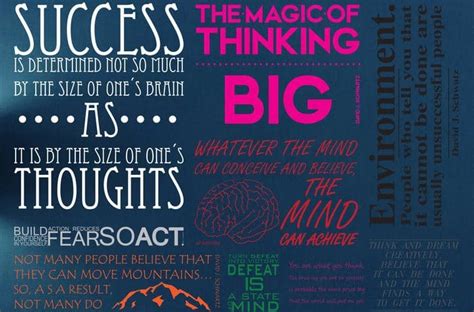 Easy and interesting to read david explains how your mind works and how you can harness it to here are some of the main lesson i took away from the magic of thinking big: 10 Lessons Learned from The Magic of Thinking Big ...