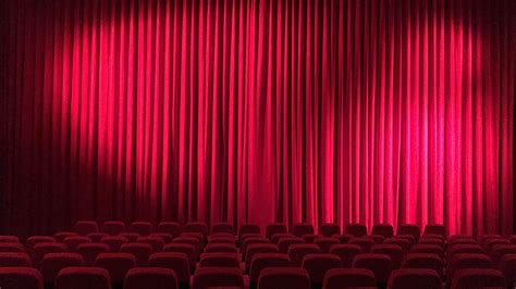 Red Theater Stage Cinema Theater Hall Curtain Film Screening