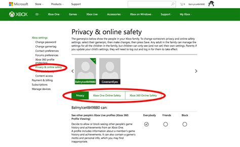 Xbox One Parental Controls Device Information From Protect Young Eyes