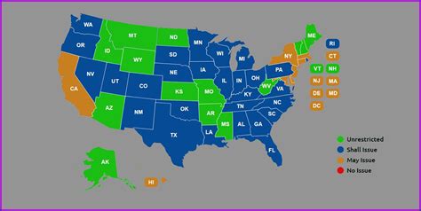 ohio ccw reciprocity states map us states map