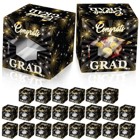 Buy Katchon Black And Gold Graduation Candy Boxes Pack Of 25 With