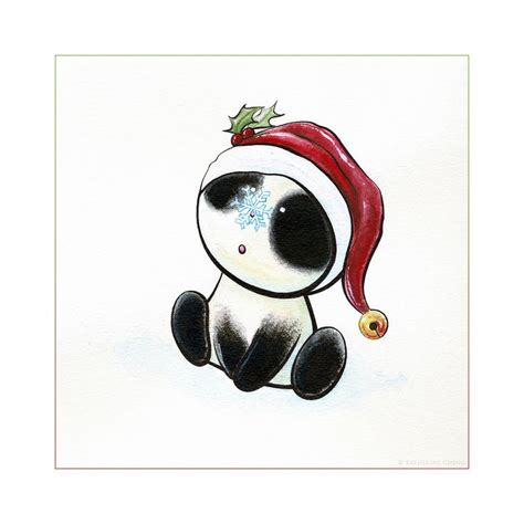Panda Snow Tiem Christmas Panda Cartoon Panda Panda Love