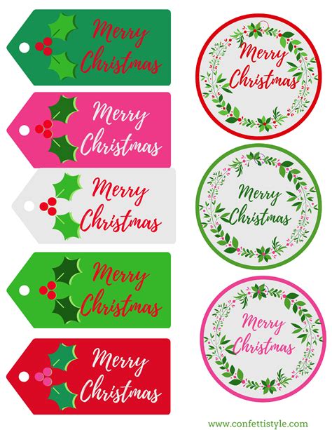 Free Merry Christmas Printable Tags Printable Templates