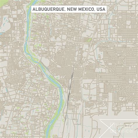 Albuquerque New Mexico Usa Map