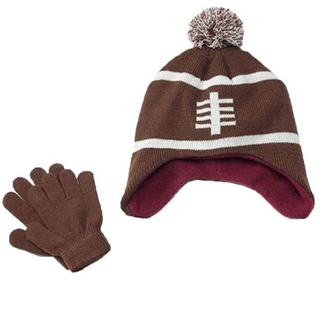 Little Boys Football Winter Hat And Gloves Set Size Sm 4 7 Winter