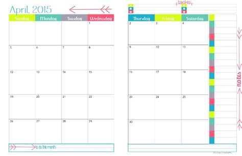 Printable Calendar Template 2 Months Per Page Printable