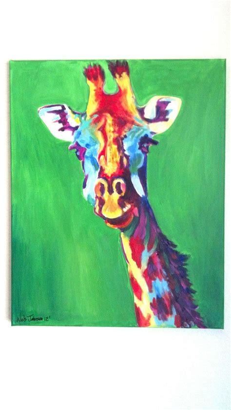 Abstractgiraffepaintingbybrittanelsonetsy7500 Giraffe