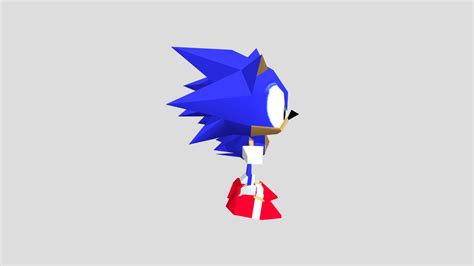 Low Poly Sonic 3d Model By Alexandelyt 7caa736 Sketchfab