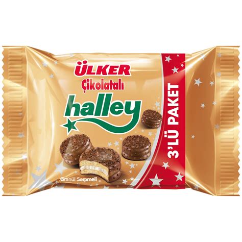 Halley Chocolate Coated Biscuits Granüllü 3x66g
