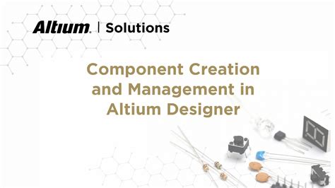 Electronic Components Management In Altium Concord Pro