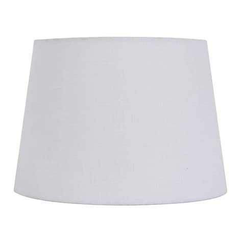 Allen Roth 11 In X 15 In White Fabric Bell Lamp Shade At