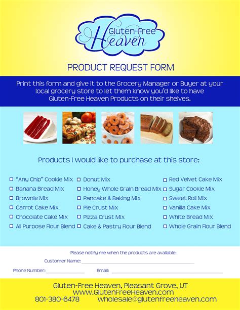 Product Request Form | Gluten-Free Heaven