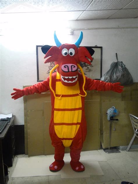 High Quality Mushu Dragon Mascot Costumes For Sale Dragon Mascot Costume Character Costume