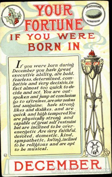 It is going to be a good day for gemini, aquarius, a dull day for virgo and taurus. Your Fortune If You Were Born In December Birthday ...