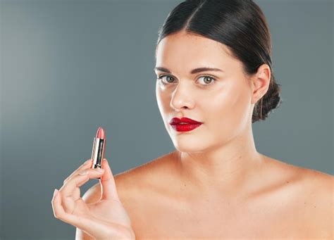 Premium Photo Red Lipstick And Woman Face In Portrait With Lips