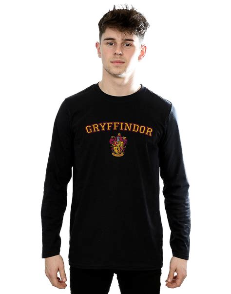 Harry Potter Mens Gryffindor Crest Long Sleeved T Shirt Fruugo Uk