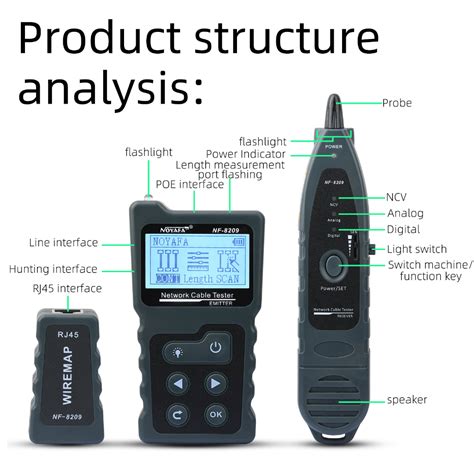 Nf Cable Tracker Lan Display Measure Tester Network Tools Lcd