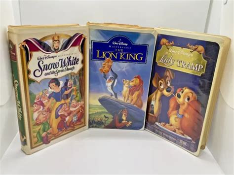 Walt Disney Masterpiece Collection Vhs Tapes The Lion King Snow White