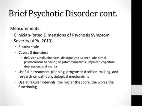 Brief Psychotic Disorder Dsm 5 Slideshare