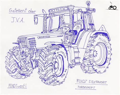 Kleurplaat fendt trekker quotes sketch coloring page. Foto Fendt 512 C #81839