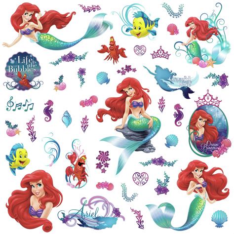 Paper And Party Supplies Disney Inspired The Little Mermaid Ariel Vinyl