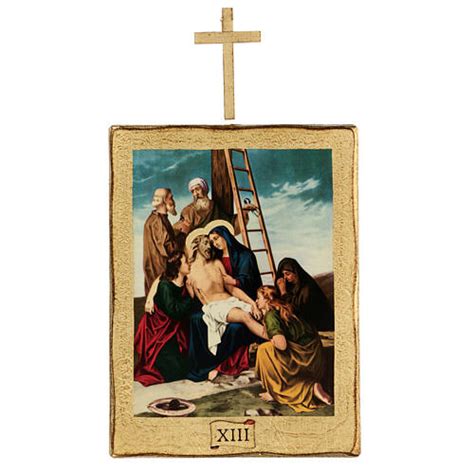 Via Crucis Estaciones Madera Impreso X Cm Venta Online En Holyart