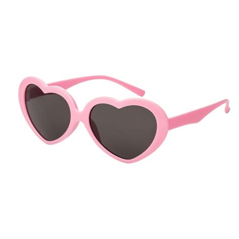 Pink Childrens Heart Shaped Classic Sunglasses Girls Uv400 Protection